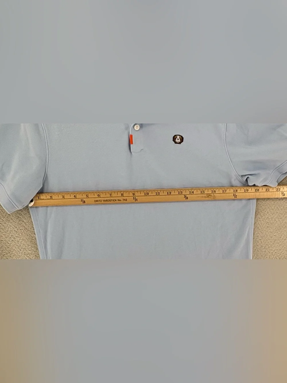 Nike Polo Men's Medium Light Blue Dri-FIT Bear Logo Short Sleeve Golf Shirt